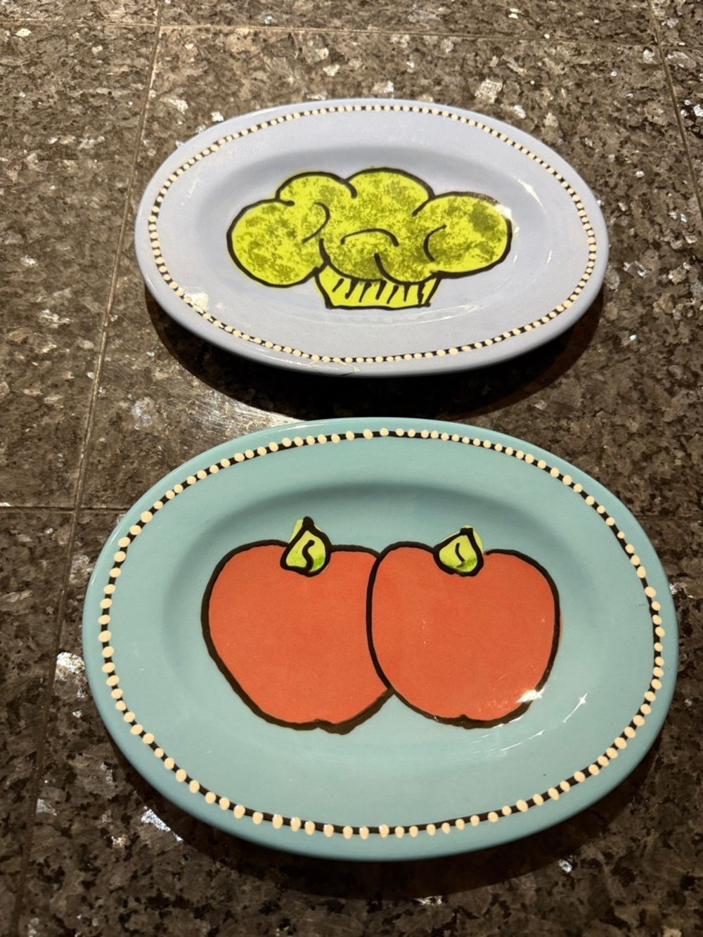Berryware Berry Silverman side plates set of 2 9”x 6.5”
